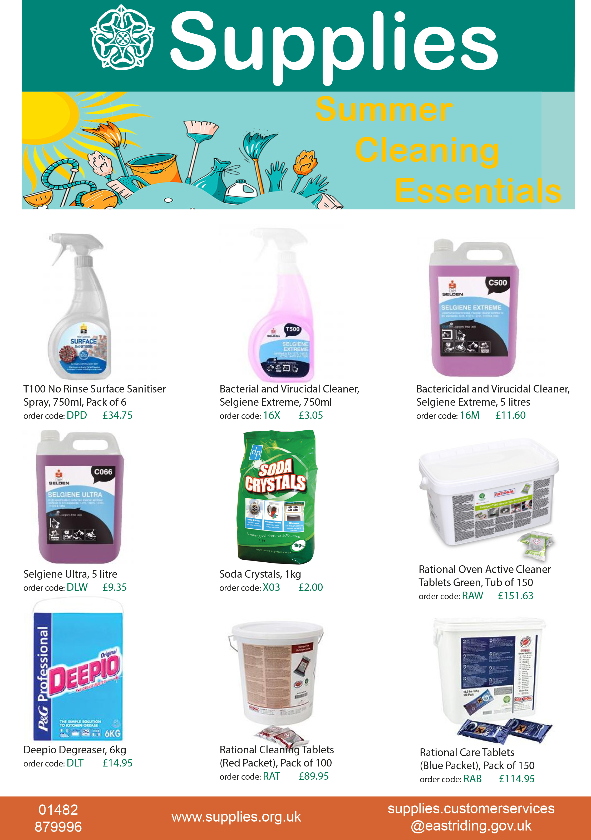 Summer Cleaning Essentials Flyer