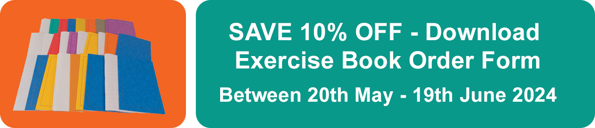 Save 10 per cent on Selected Exercise Books Today