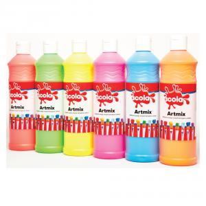 Readymix Fluorescent Paint, 600ml, Pack of 6