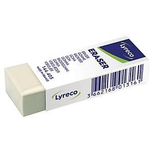 Erasers, Plastic White, 61x21mm, Pack of 20