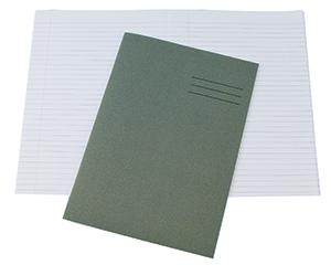 Exercise Books, A4, 80 Pages, Ruled 8mm Feint and Margin, Grey Covers, Pack of 50