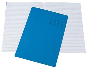 Exercise Books, A4, 32 Pages, Ruled 8mm Feint and Margin, Blue Covers, Pack of 100