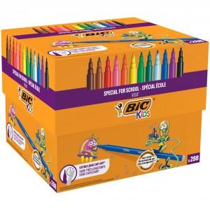 BiC Kids Visa Colouring Felt Tip Pens, Classpack of 288