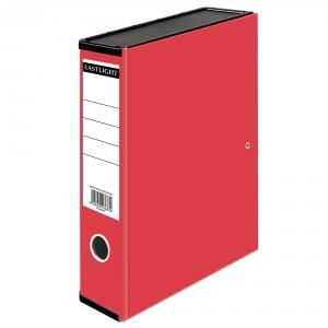 Box File with Lid Clip, Foolscap - Red