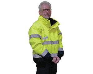 Hi-Vis Bomber Jacket With ERYC Logo, Yellow, Size XXX Large