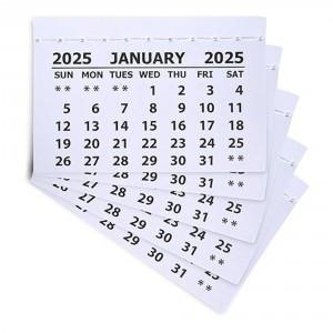 2025 Calendar Tabs, Pack Of 50