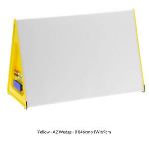 Wedge Whiteboard, Landscape, A2, Yellow