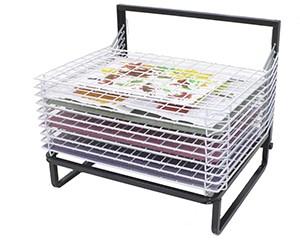 Paper Drying Rack, Spring Loaded, 10 Shelves, A2