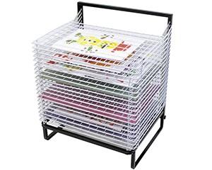 Paper Drying Rack, Spring Loaded, 20 Shelves, A2