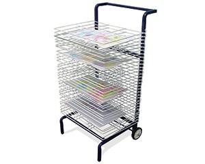 Paper Drying Rack, Mobile Dryer, 30 Shelves, A3