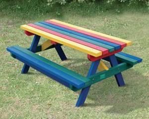 Marmax Picnic Bench, Heavy Duty, Rainbow