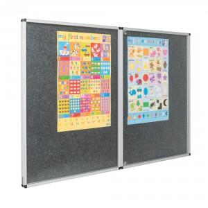 Eco-Colour Tamperproof Noticeboard, Double Door Side Hinged,1200 x 1800mm