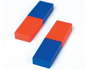 Magnets, Plastic Coated, Bar, Pack of 2