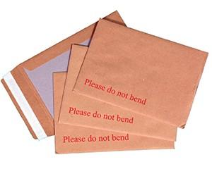 Envelopes, Board Back, C4, Buff Manilla, Self Seal, Pack of 125