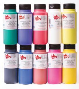 Acrylic Paint, 500ml, Assorted Colours, Pack of 10