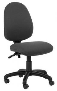 High Back Operator Chair without Arms, Charcoal