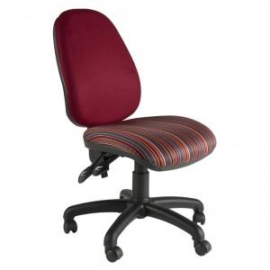 High Back Operator Chair without Arms, Red