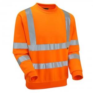 Hi-Vis Sweatshirt With ERYC Heat Sealed Logo, Orange, Size Extra Large