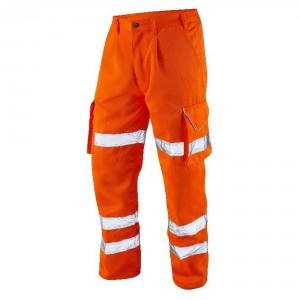 Hi-Vis Trousers, Orange, Size 32" Reg