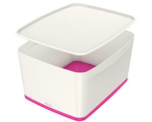 Leitz MyBox WOW Large with lid, Pink