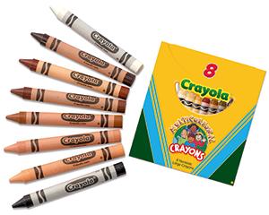 Wax Crayons, Multicultural, Pack of 8