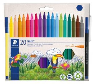 Staedtler Noris Colouring Pens, Pack of 20, Assorted Colours