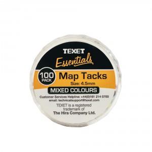 Map Tacks, Pack of 100, Assorted colours