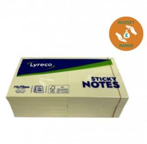 Sticky Note Pads, 100 sheets, 76x76mm, Pack of 12