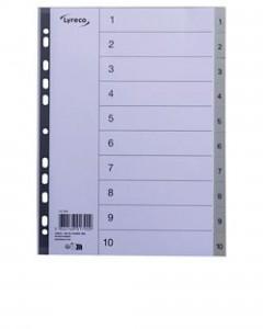 Lever Arch Indices, A4, Polypropylene 1 - 10