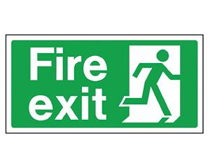 Fire Exit Sign (300x150mm), Self Adhesive