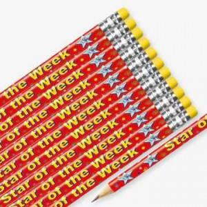 Star of the Week Pencils, Pack of 12, Red