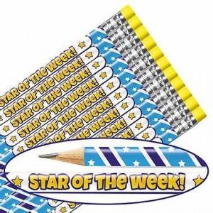 Star of the Week Pencils, Pack of 12, Blue