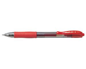 Gel Ink Pen, Retractable, Red