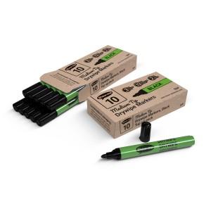 Show-me Medium Tip Drywipe Markers, Box 10, Black