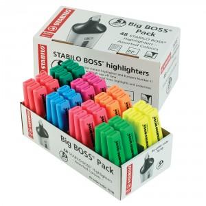 STABILO BOSS ORIGINAL Highlighters, Assorted Colours, Pack of 48