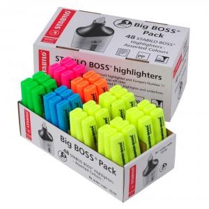 STABILO BOSS ORIGINAL Highlighters, Assorted Colours, Pack of 48