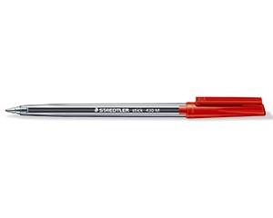 Ballpoint Pen, Staedtler Stick, Red, medium, Pack of 10