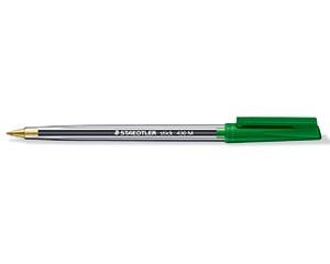 Ballpoint Pen, Staedtler Stick, Green, medium, Pack of 10