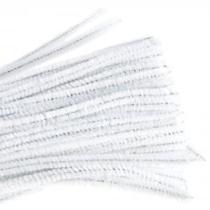 Pipe Cleaners, Pack of 50, White, 150 x 4mm