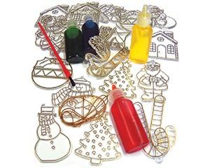 Christmas Glass Painting Decorations, Pack of 24