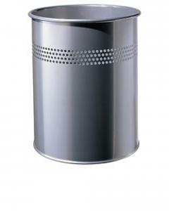 Metal Waste Bin, 14L, Silver