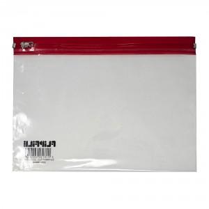 A5 Supazip Polythene Wallet, 255 x 180mm, Pack of 25 - Red