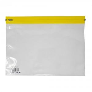 A4 Supazip Polythene Wallet, 325 x 230mm, Pack of 25 - Yellow