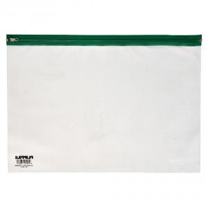 A3 Supazip Polythene Wallet, 485 x 340mm, Pack of 25 - Green