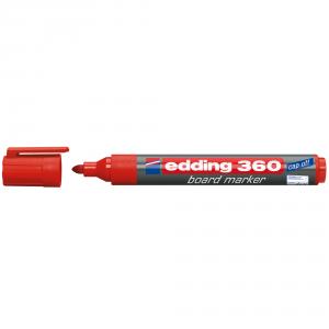 edding 360 Drywipe Board Markers, Pack of 10, Red