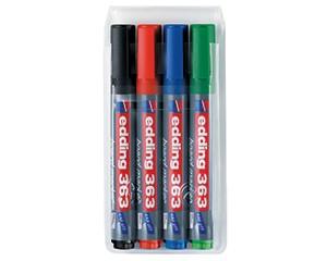 edding 363 Drywipe Board Markers, Pack of 10, Black