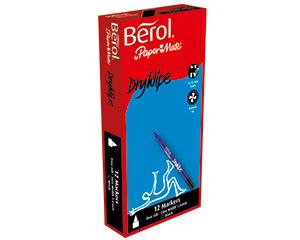 Berol Fine Tip Markers, Black, Pack of 12