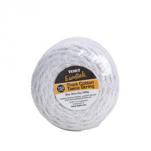 String, White Cotton, 500g balls, Thick