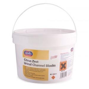 Urinal Channel Blocks, 3kg Tub, Citrus Zest