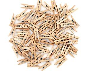 Mini Pegs, Natural Wooden, Pack of 50